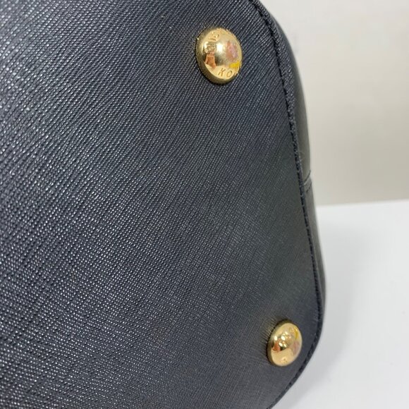 MK Michael Kors Jet Set Black Saffiano Leather Multifunction Pocket Tote Bag - Picture 5 of 16